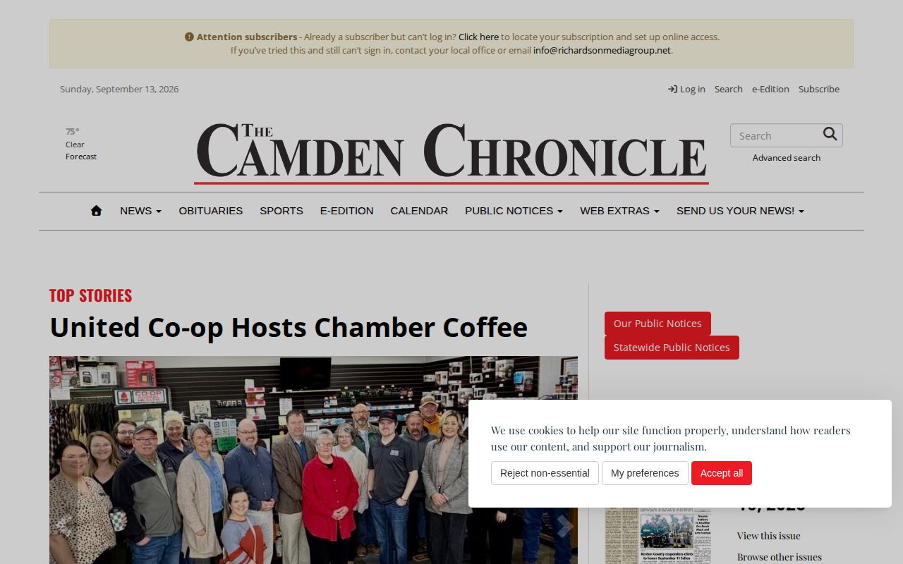 Camden Chronicle Benton County arrest report source